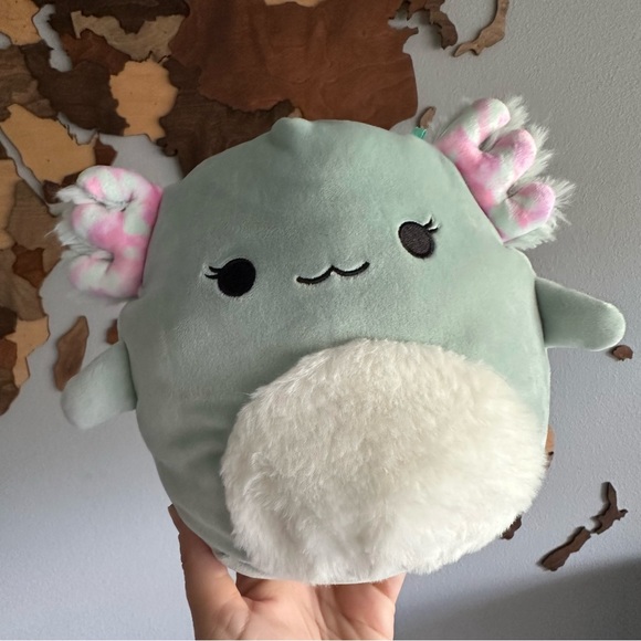 SQUISHMALLOWS “Chaseman” Axolotl 11” Sage Green Plush - Picture 7 of 8
